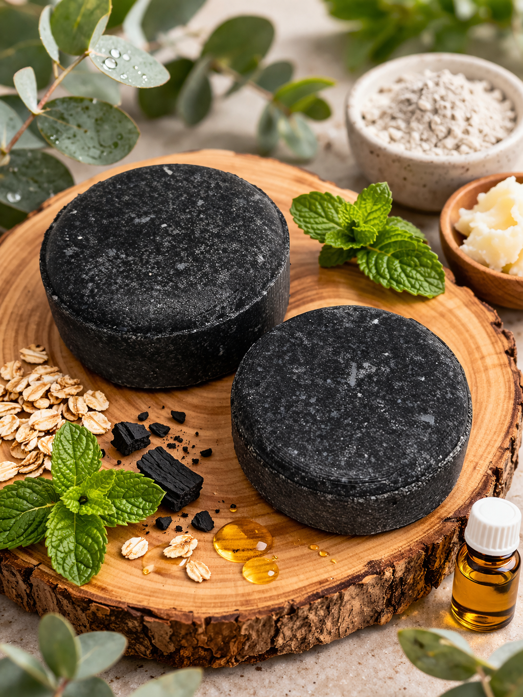 Midnight Detox | Activated Charcoal & 5-Herb Botanical Shampoo Bar