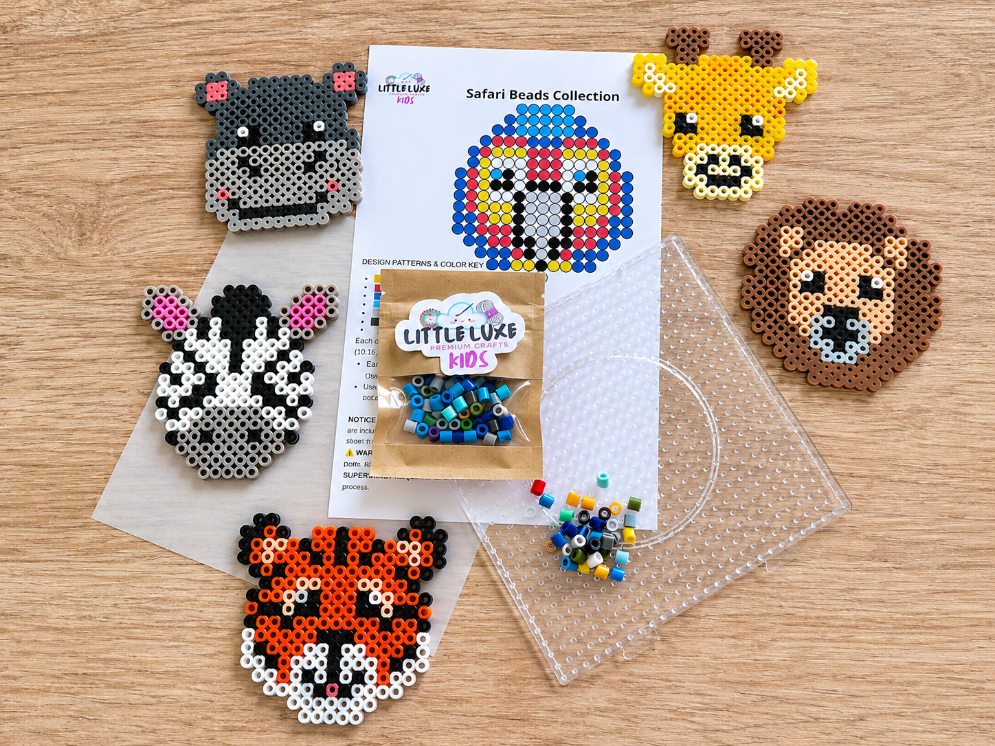 Safari Beads Collection – Kids Multi-Activity Craft Kit