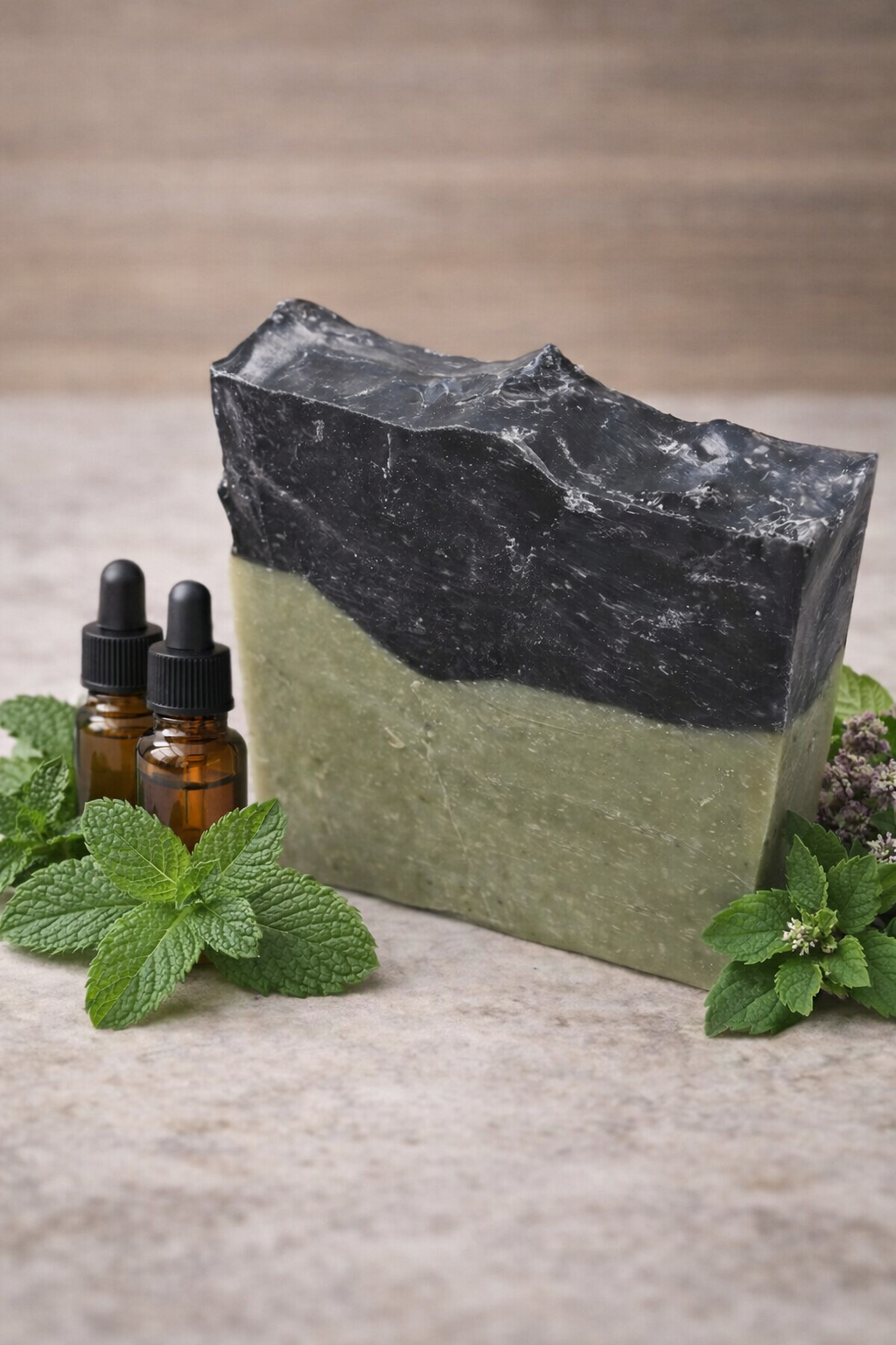 Charcoal and Green Clay Bar Soap *