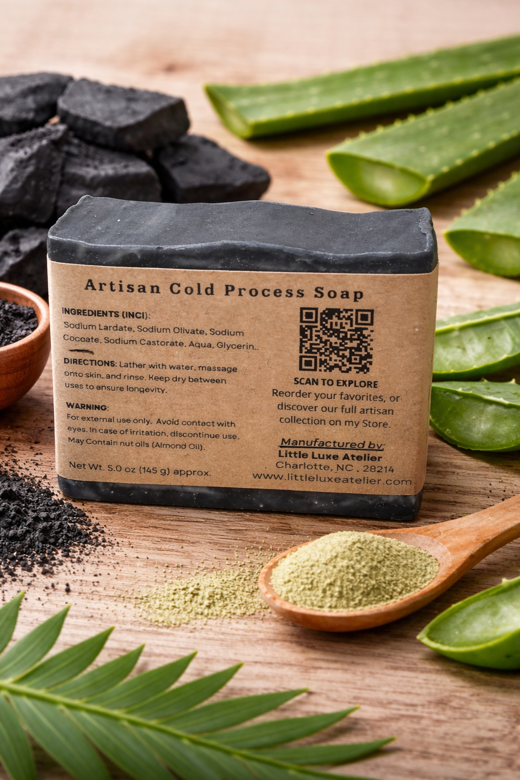 Charcoal & Aloe Bar Soap