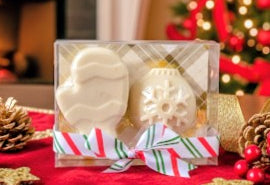 Warming Lavender Set: Mitten and Ornament Soaps